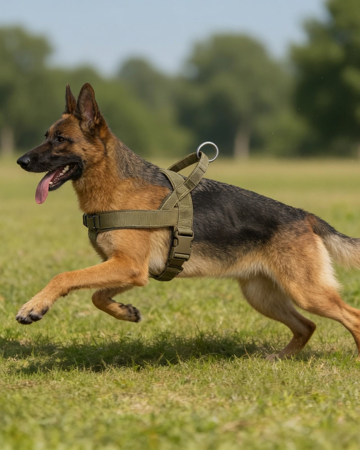 Chew-Resistant Tactical Harness for Large Dogs — full lifestyle photo