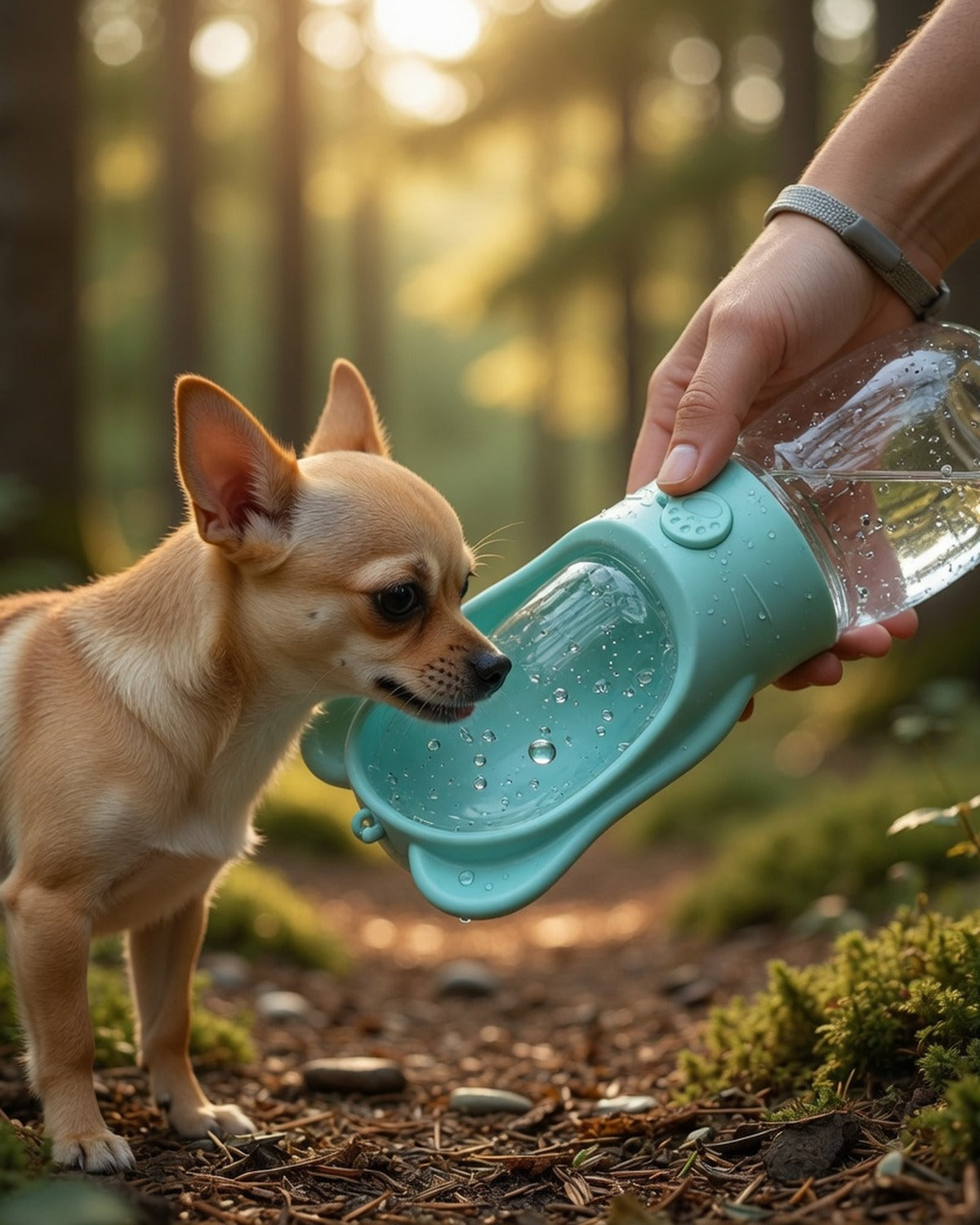 Rover 2-in-1 Travel Water Bottle — full lifestyle photo