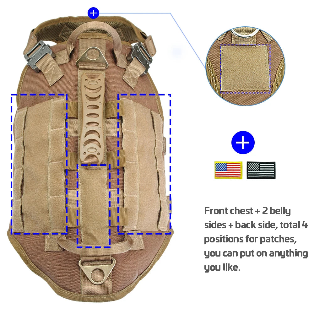 Military Tactical Harness with MOLLE Pouches — product photo 2 · colors: Blank Khaki Harness, Khaki with bag, Blank Black Harness, Black with bag