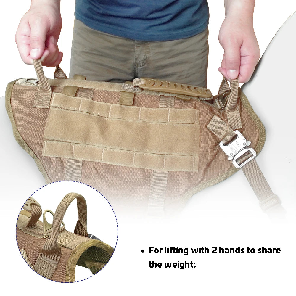 Military Tactical Harness with MOLLE Pouches — product photo 4 · colors: Blank Khaki Harness, Khaki with bag, Blank Black Harness, Black with bag