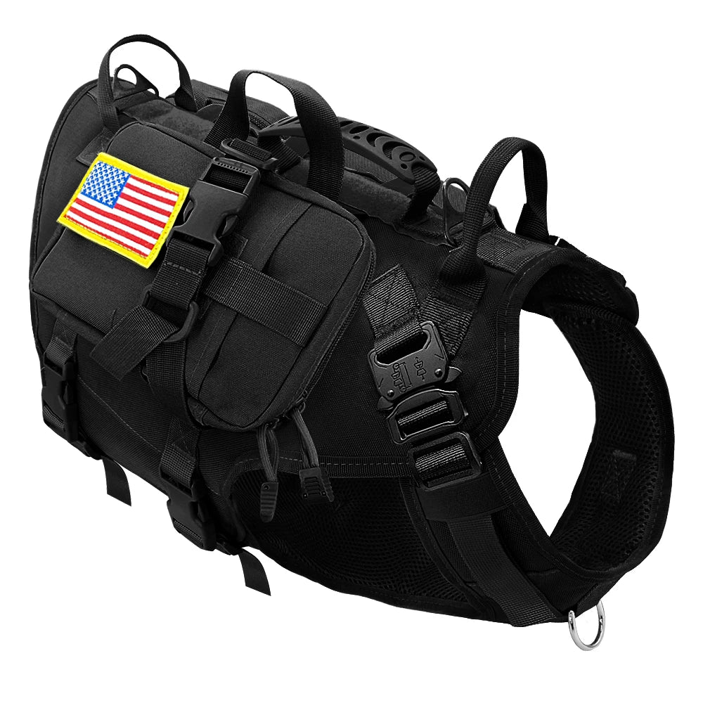 Military Tactical Harness with MOLLE Pouches — product photo 10 · colors: Blank Khaki Harness, Khaki with bag, Blank Black Harness, Black with bag