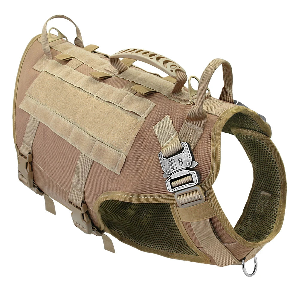 Military Tactical Harness with MOLLE Pouches — product photo 7 · colors: Blank Khaki Harness, Khaki with bag, Blank Black Harness, Black with bag