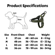 Heavy-Duty Tactical Harness for Large Breeds — product photo 6 · colors: Green, Black, Pink, Khaki