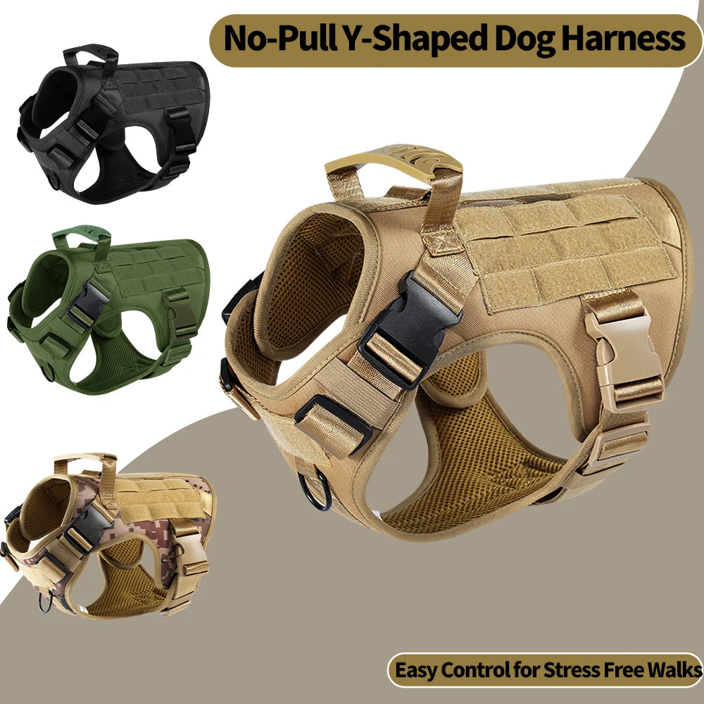 Reflective Tactical Harness with Soft Handle — product photo 1 · colors: Green, Camouflage, Khaki, Khaki set, Black