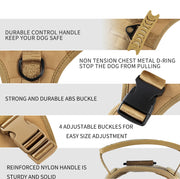 Reflective Tactical Harness with Soft Handle — product photo 5 · colors: Green, Camouflage, Khaki, Khaki set, Black