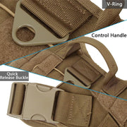 Tactical Dog Harness for Large Breeds — No-Pull Service Vest — product photo 5 · colors: Dark Khaki, army green, black
