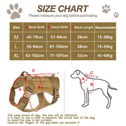 Tactical Dog Harness for Large Breeds — No-Pull Service Vest — product photo 3 · colors: Dark Khaki, army green, black