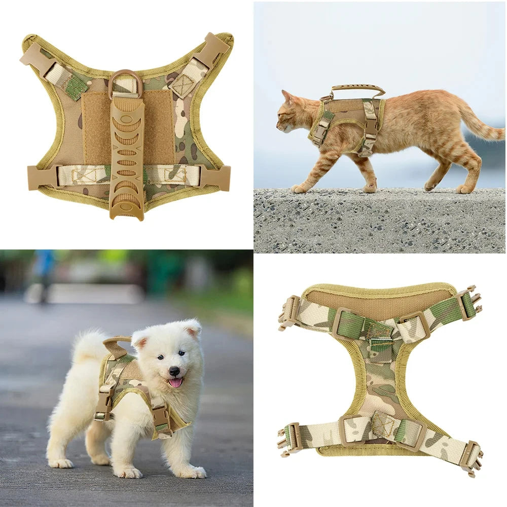 Small Breed Tactical Harness for Puppies & Cats — product photo 4 · colors: Green, Brown, Black Set, CP, Black, Green Set