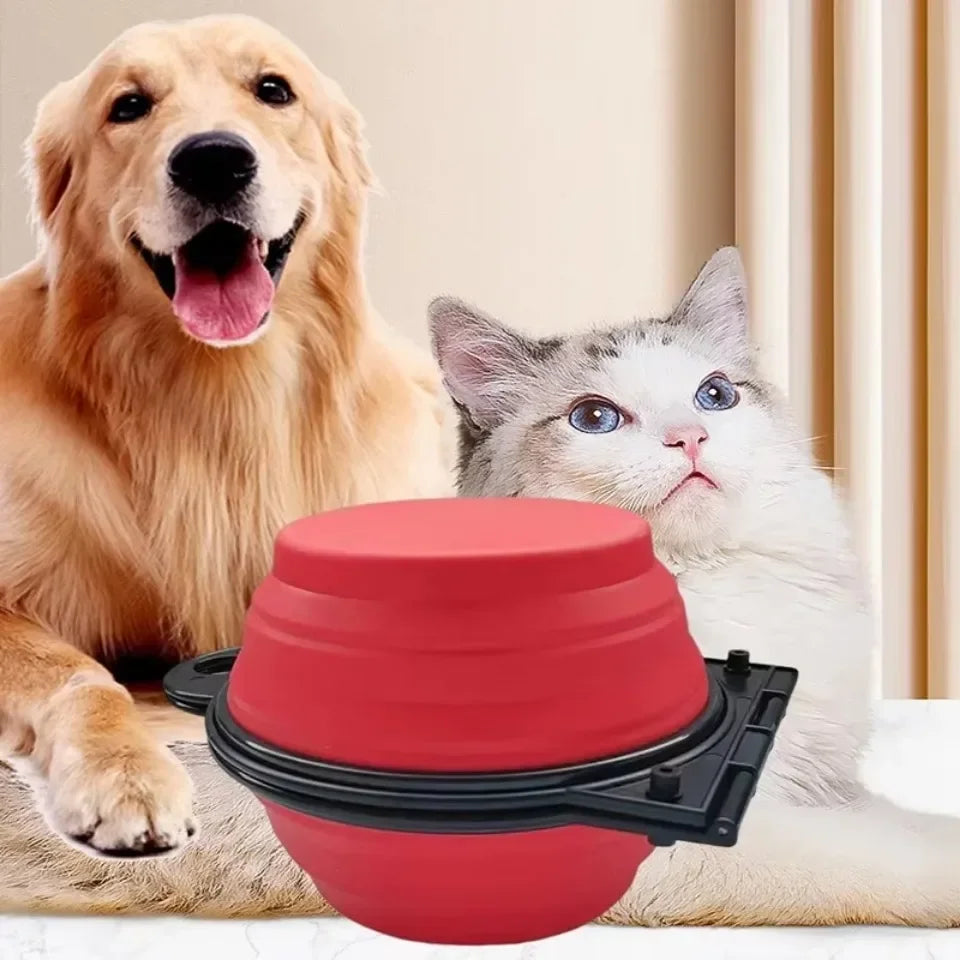DuoFold Double Travel Bowl — product photo 1 · colors: Red, Pink, Blue