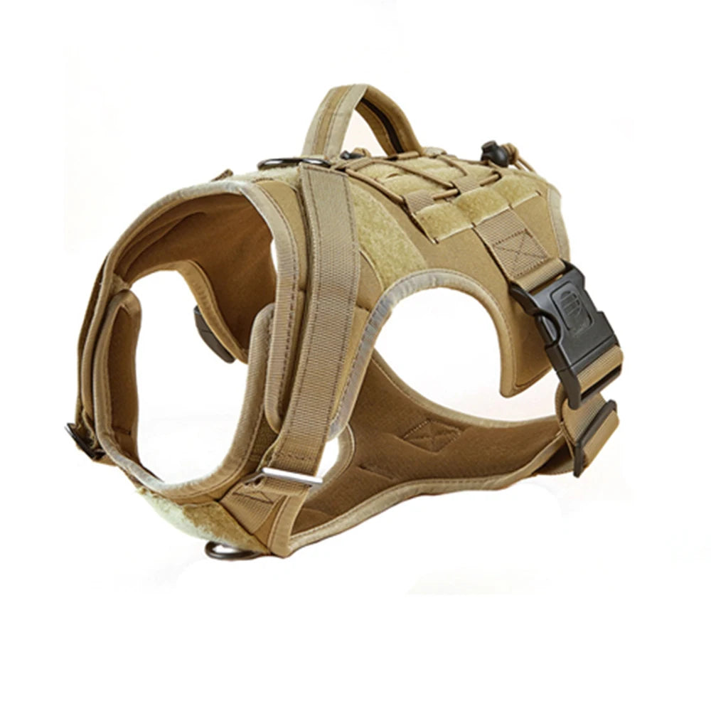 Tactical Dog Harness with Handle — No-Pull Vest — product photo 8 · colors: Black, Khaki, Army green