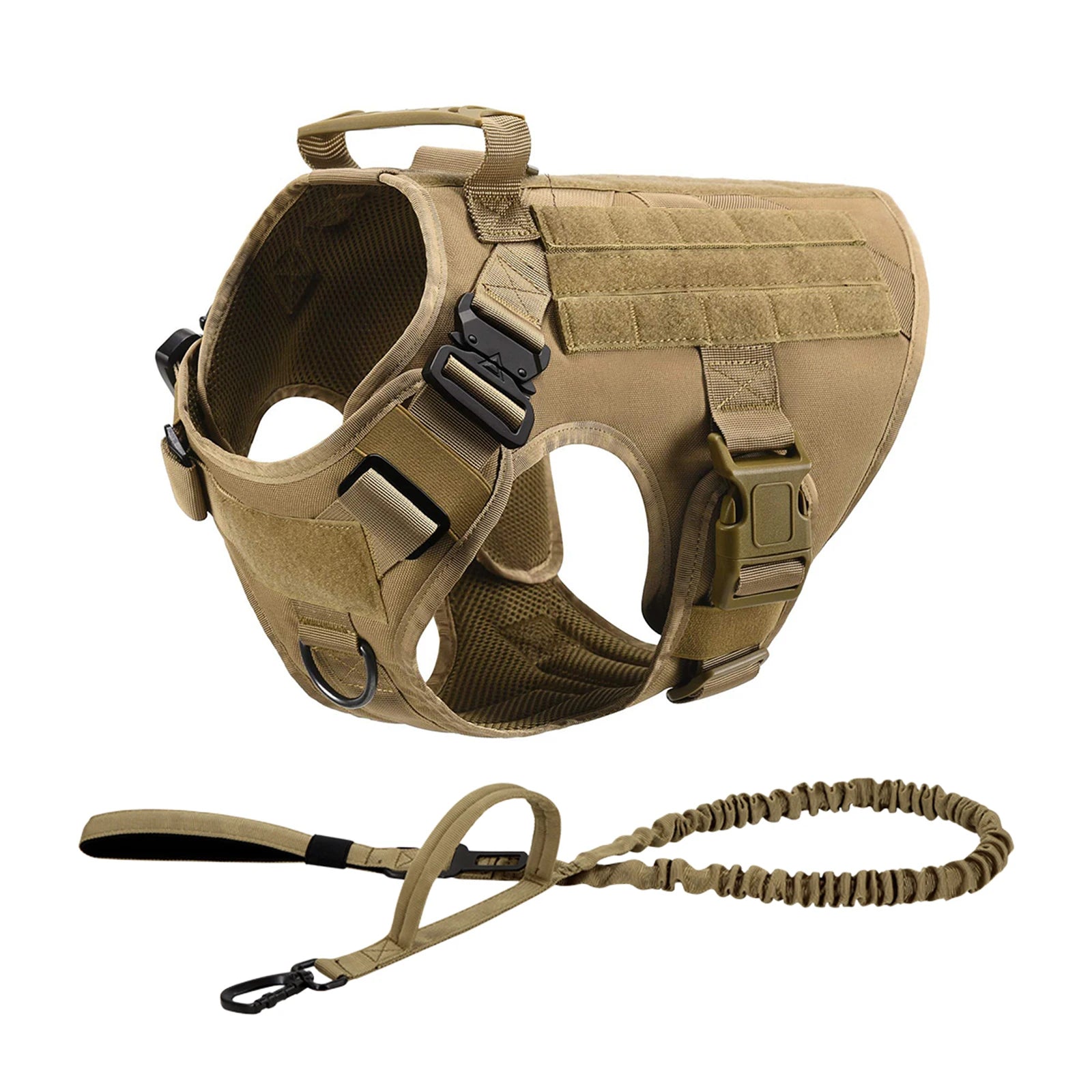 Tactical Dog Harness with Collar & Leash Set — product photo 21 · colors: black 3 pieces, green 2 pieces, camouflage 2 pieces, brown 2 pieces, black 2 pieces, green 3 pieces