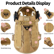 Reflective Tactical Harness with Soft Handle — product photo 4 · colors: Green, Camouflage, Khaki, Khaki set, Black