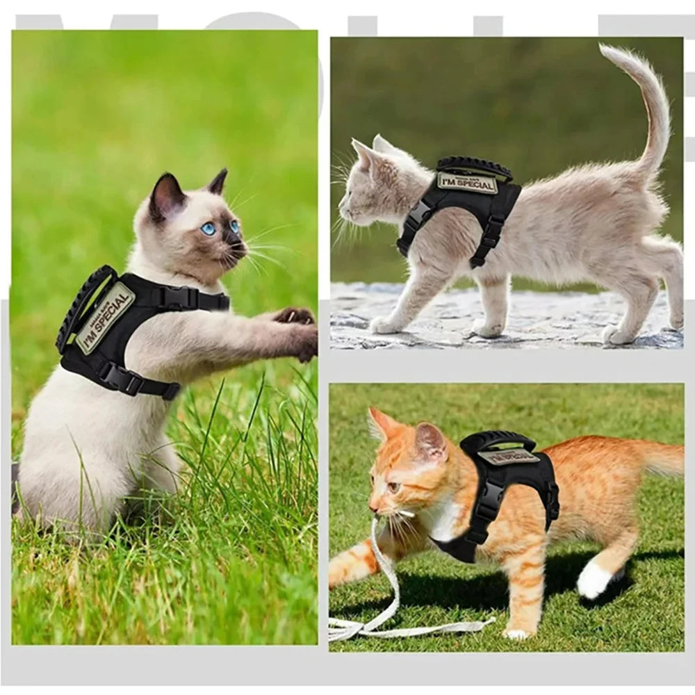 Small Breed Tactical Harness for Puppies & Cats — product photo 5 · colors: Green, Brown, Black Set, CP, Black, Green Set