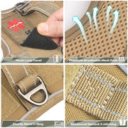 Small Dog Tactical Harness with Vertical Handle — product photo 3 · colors: Dog Harness--KHAKI, Dog Harness--K--S, Dog Harness--BLACK, Dog Harness--B--S, Harness--PINK--SET, Harness--BLUE--SET