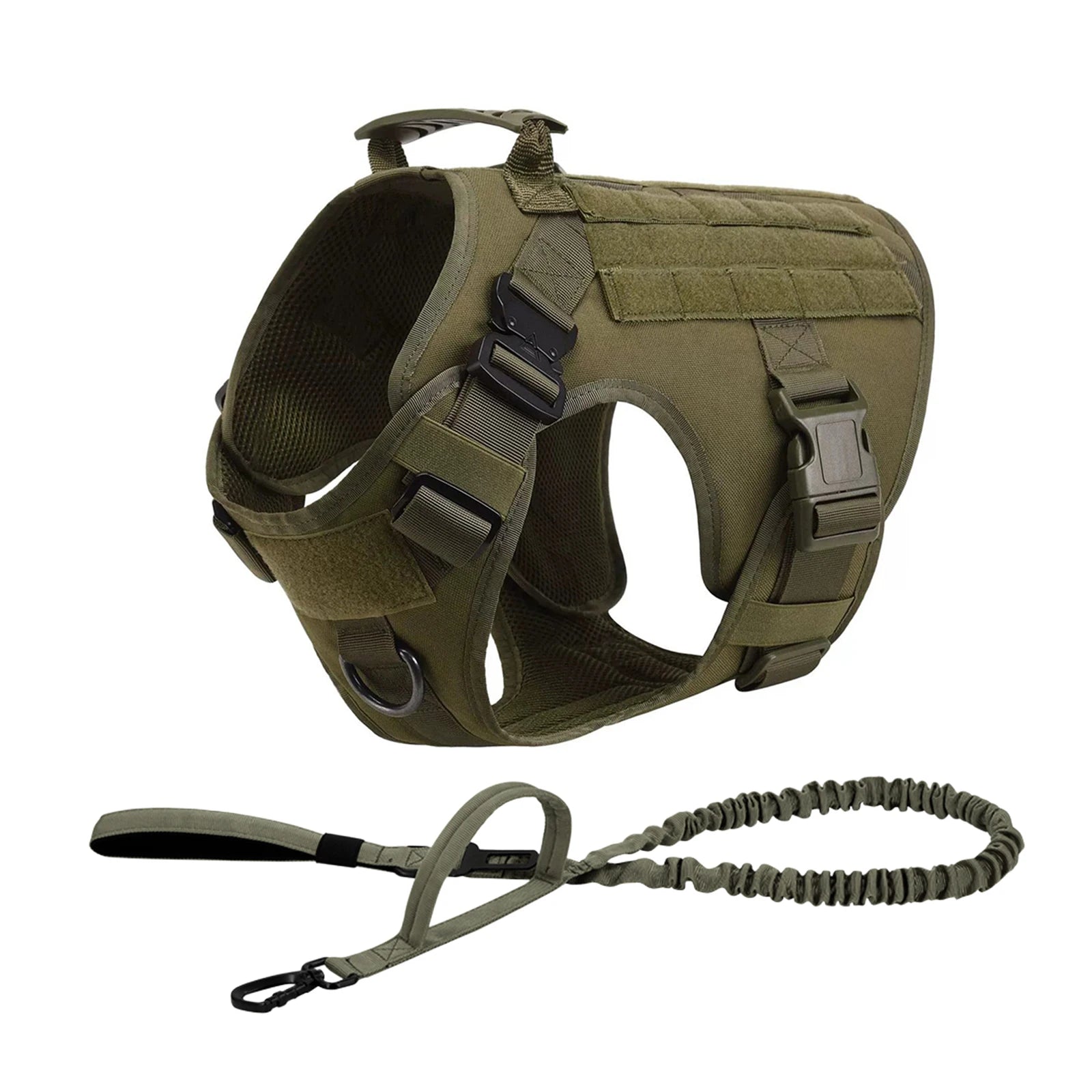 Tactical Dog Harness with Collar & Leash Set — product photo 9 · colors: black 3 pieces, green 2 pieces, camouflage 2 pieces, brown 2 pieces, black 2 pieces, green 3 pieces