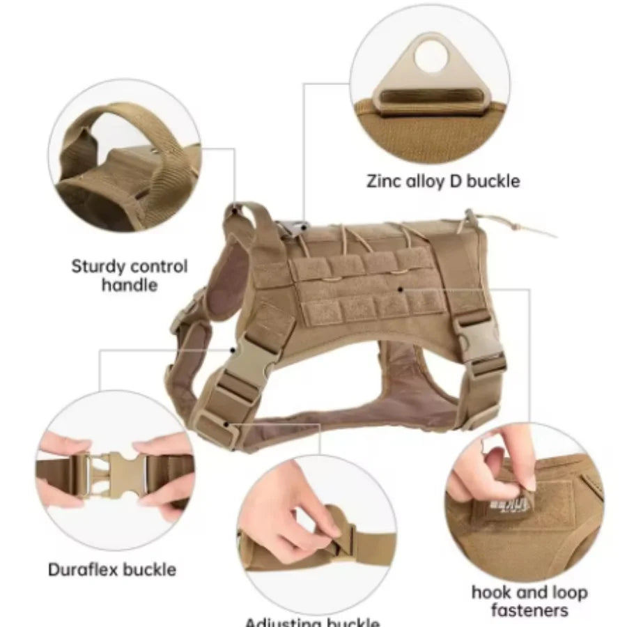 Military Training Tactical Harness — Padded — product photo 6 · colors: black, CP camouflage, skin, Army green