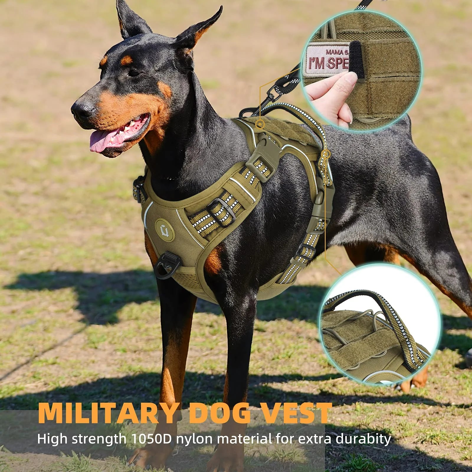 Breathable MOLLE Tactical Harness — Reflective — product photo 4 · colors: PURPLE, Dark Khaki, army green, Light Grey