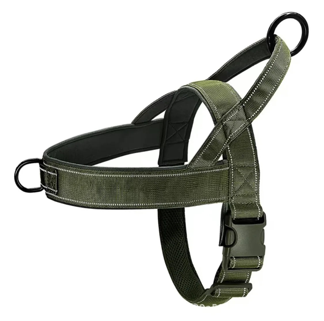 Chew-Resistant Tactical Harness for Large Dogs — product photo 9 · colors: Khaki, Black, Green