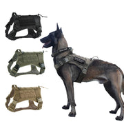 Tactical Dog Harness for Large Breeds — No-Pull Service Vest — product photo 1 · colors: Dark Khaki, army green, black