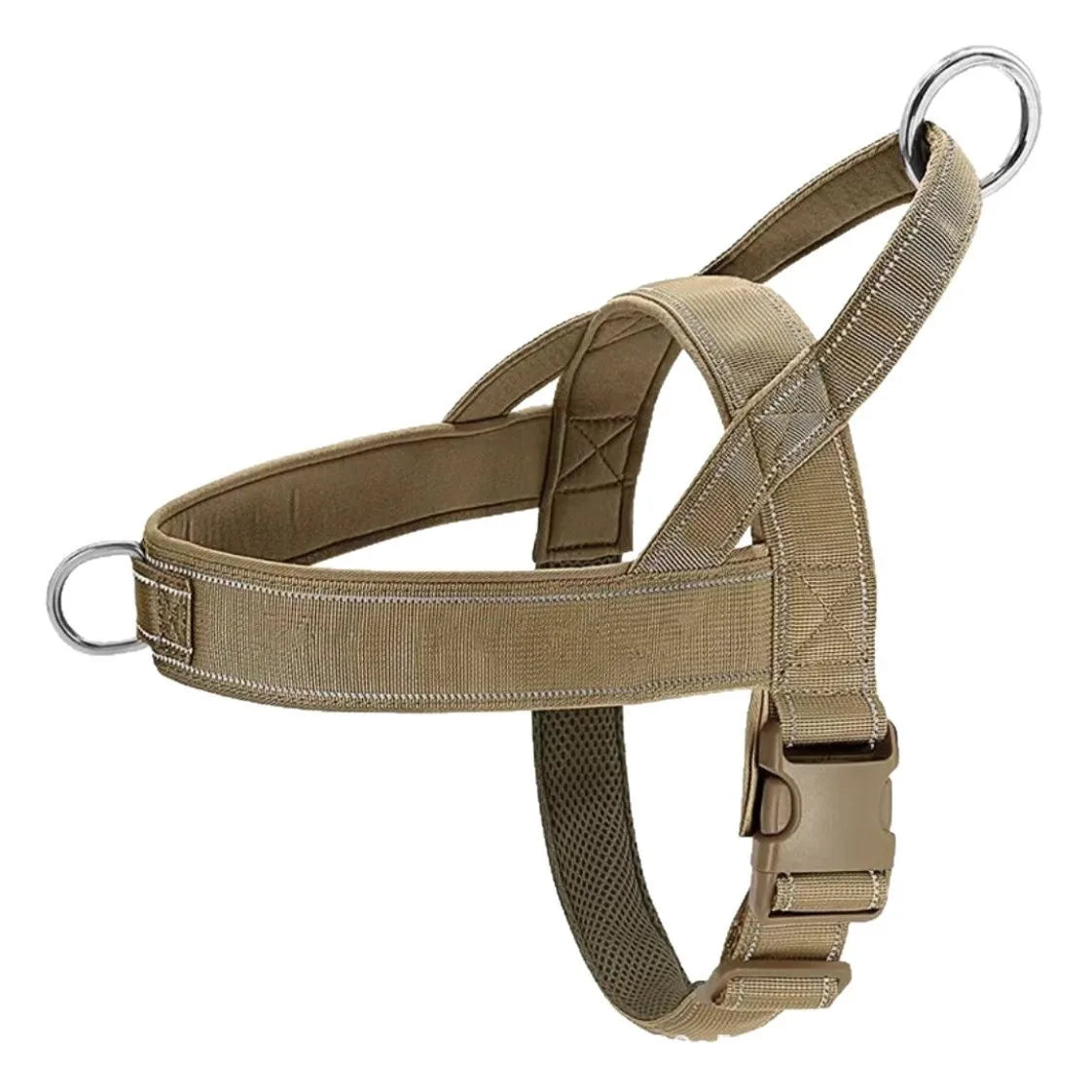 Chew-Resistant Tactical Harness for Large Dogs — product photo 7 · colors: Khaki, Black, Green