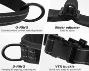 Chew-Resistant Tactical Harness for Large Dogs — product photo 5 · colors: Khaki, Black, Green