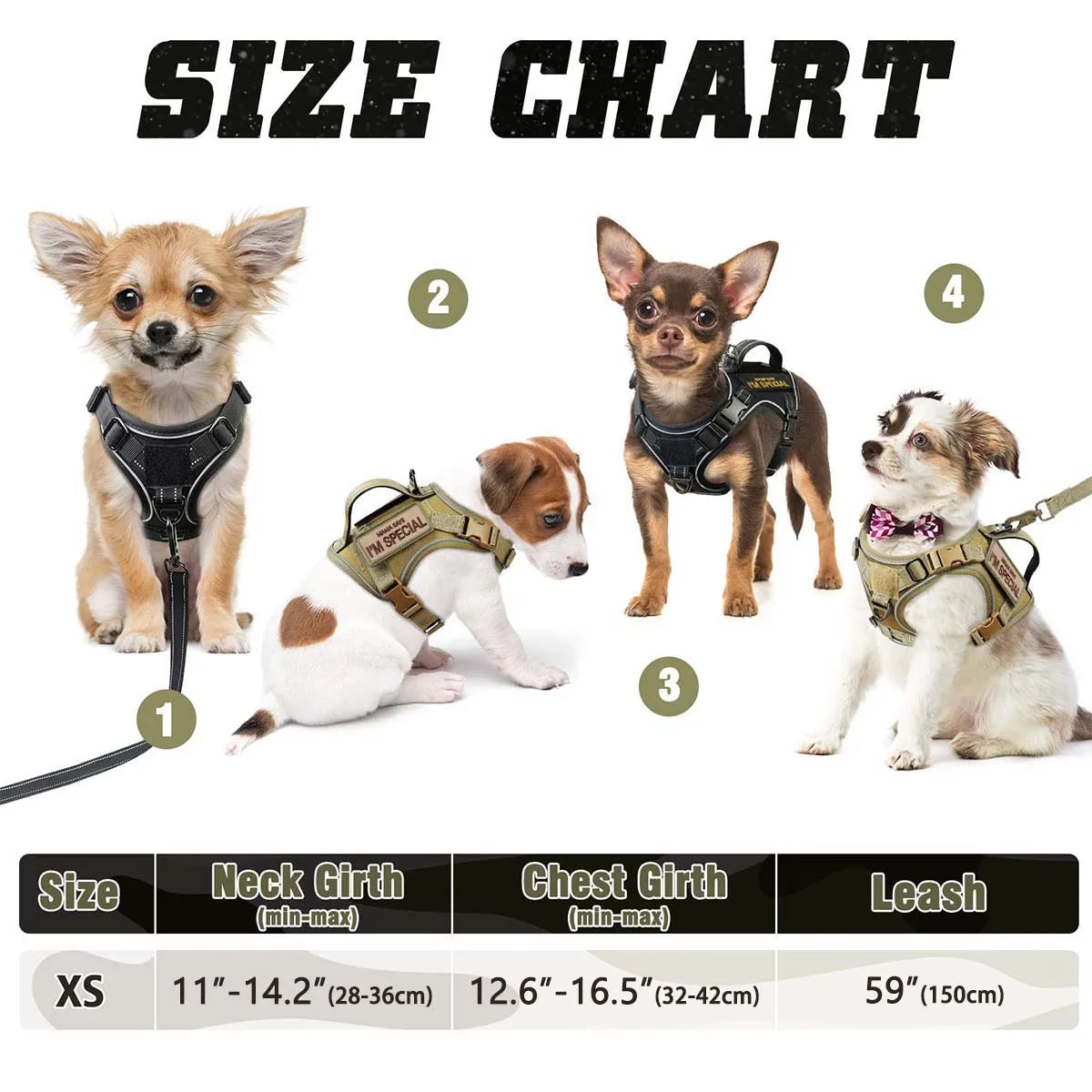 Small Dog Tactical Harness with Vertical Handle — product photo 6 · colors: Dog Harness--KHAKI, Dog Harness--K--S, Dog Harness--BLACK, Dog Harness--B--S, Harness--PINK--SET, Harness--BLUE--SET