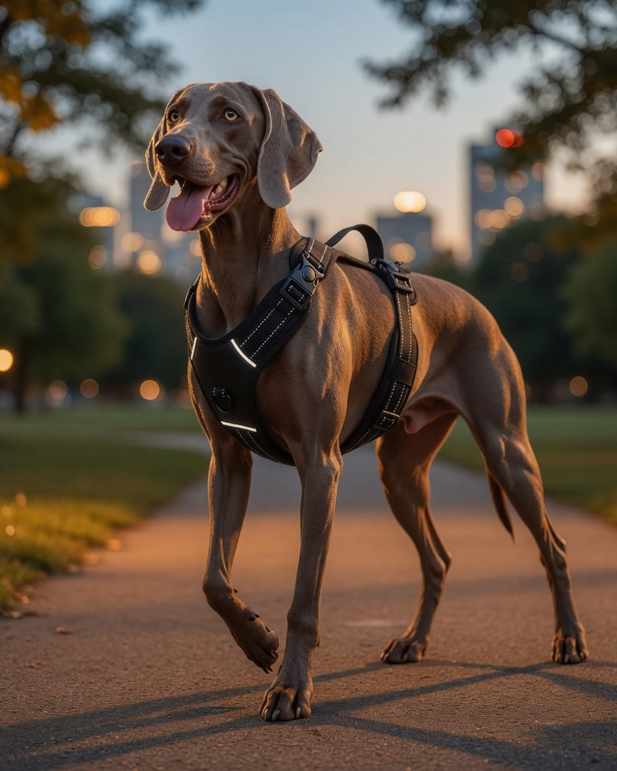 No-Pull Tactical Harness with Reflective Strips — full lifestyle photo