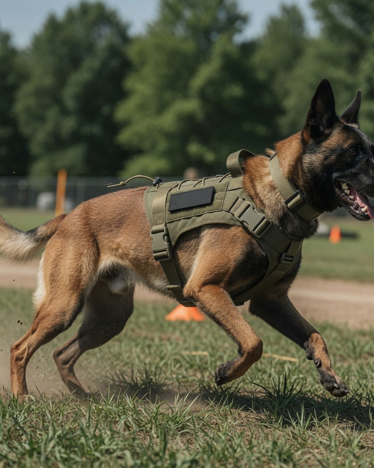 Tactical Dog Harness for Large Breeds — No-Pull Service Vest — full lifestyle photo